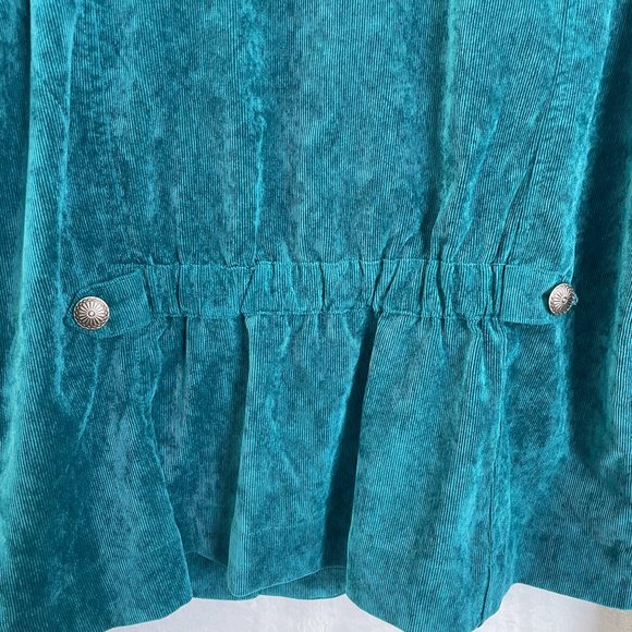 Christopher & Banks Turquoise Corduroy Western Jacket size large - Picture 8 of 10